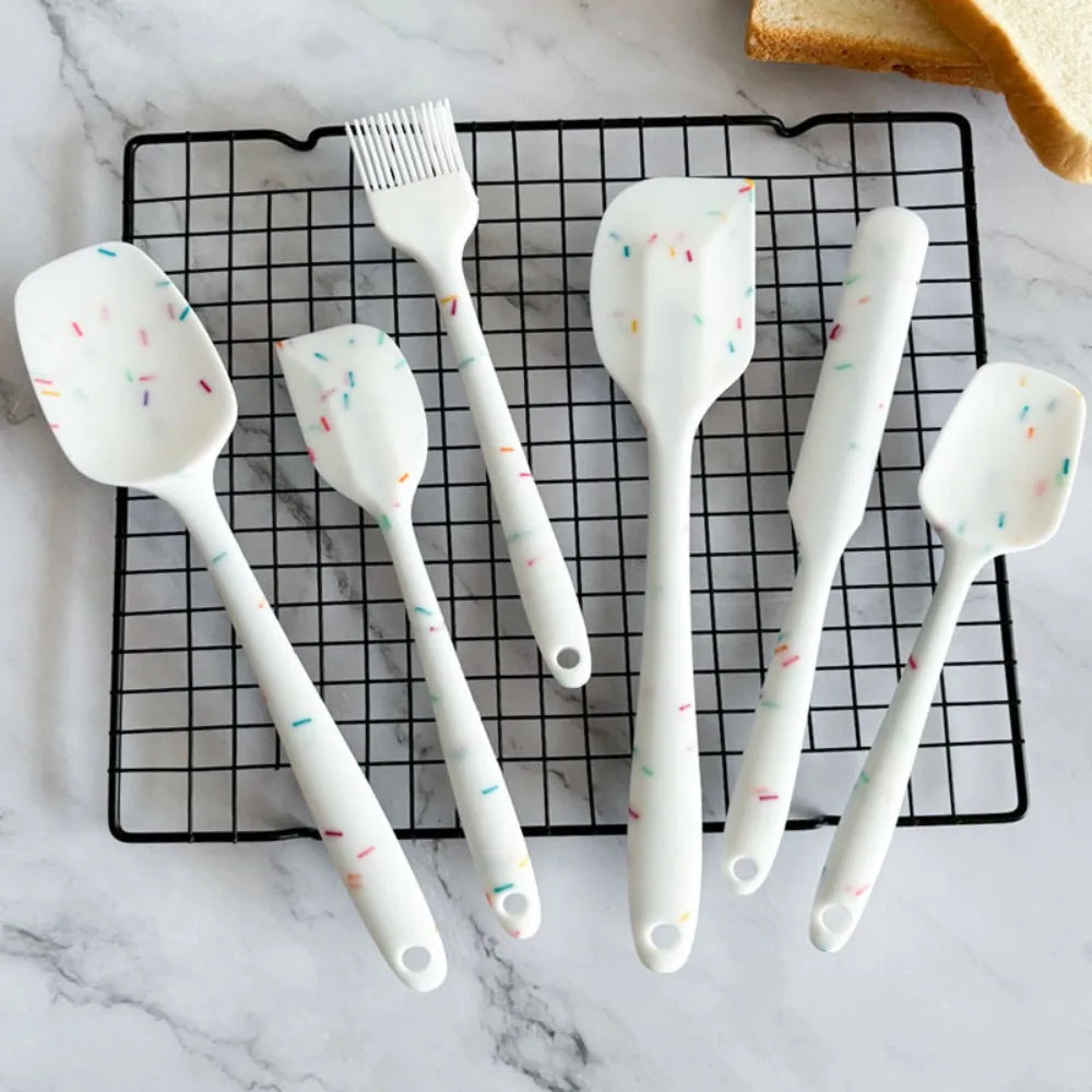 6pcs Silicone Spatula Food Grade Heat Resistant Non