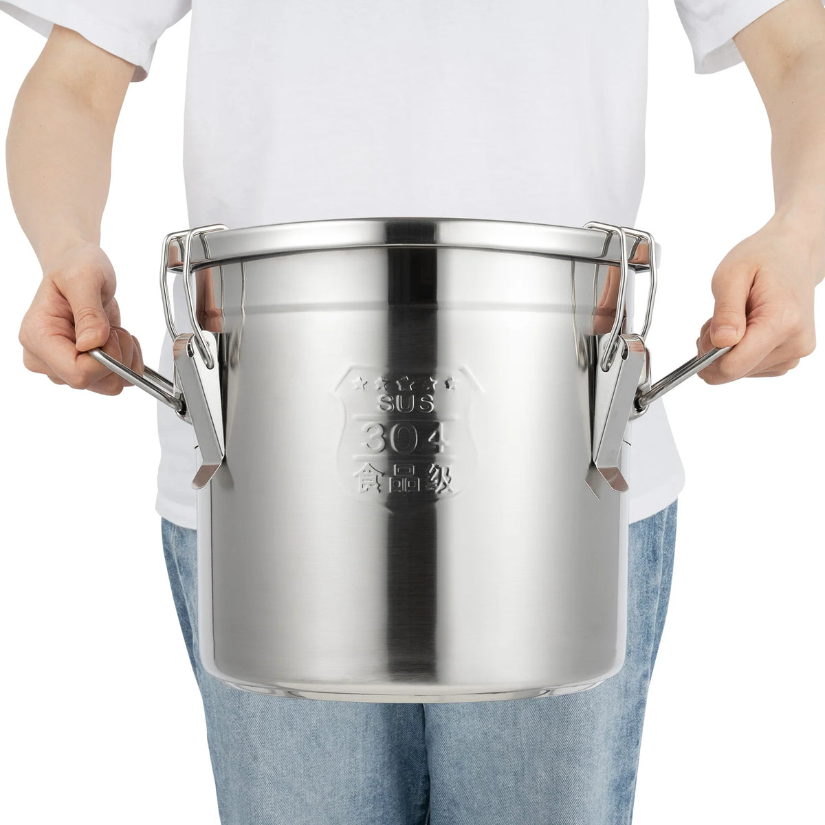 Bymaocar 12l 304 Stainless Steel Cereal Container Metal