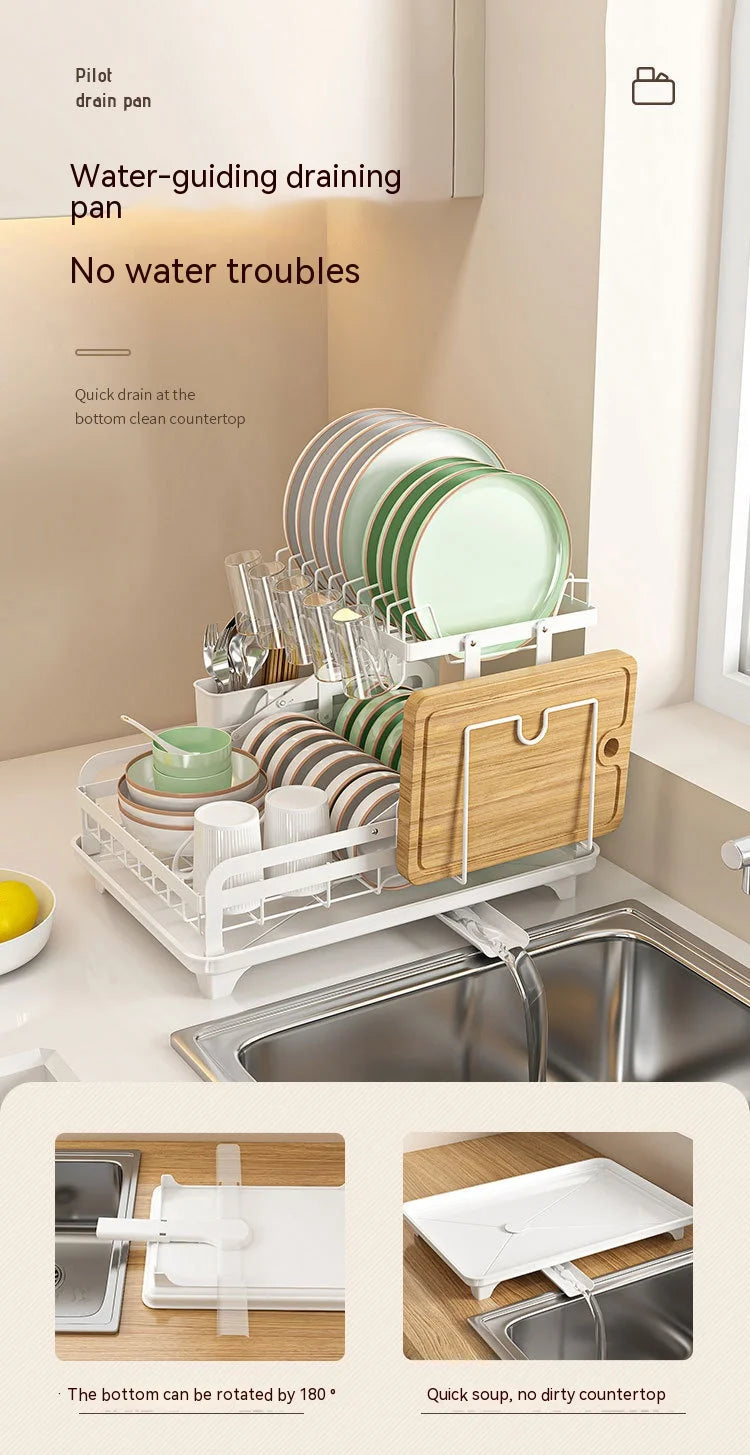 Foldable Dish Drainer Rack Drain Basket - Countertop