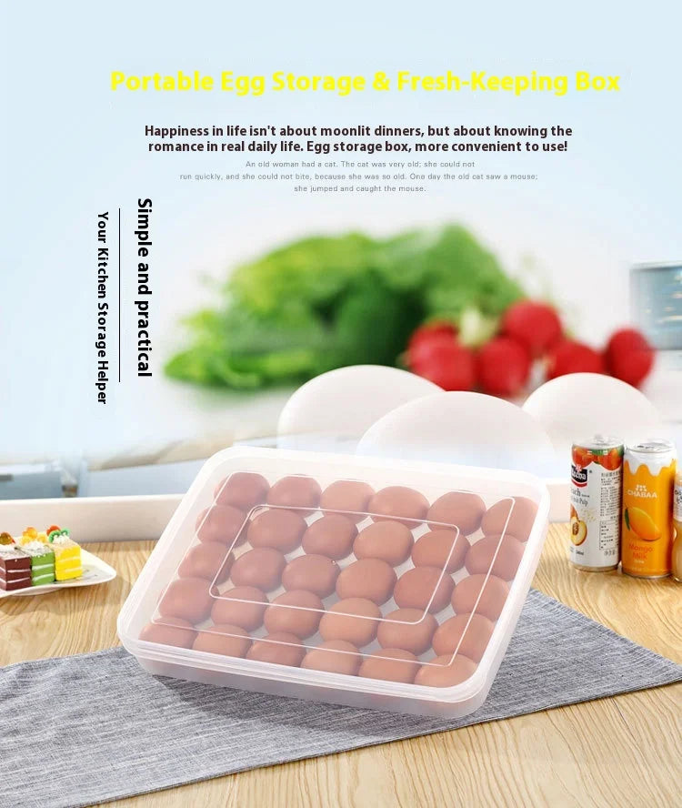 1pcs Simple Egg Box 30-Grid Refrigerator Storage Box