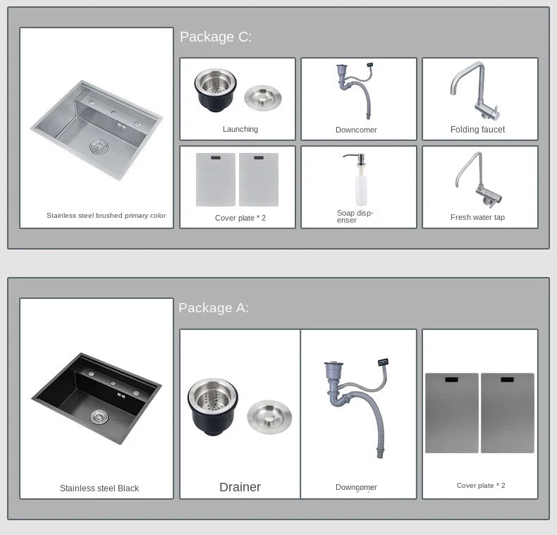 Nano 55 45 23cm Hidden Sink Groove Invisible