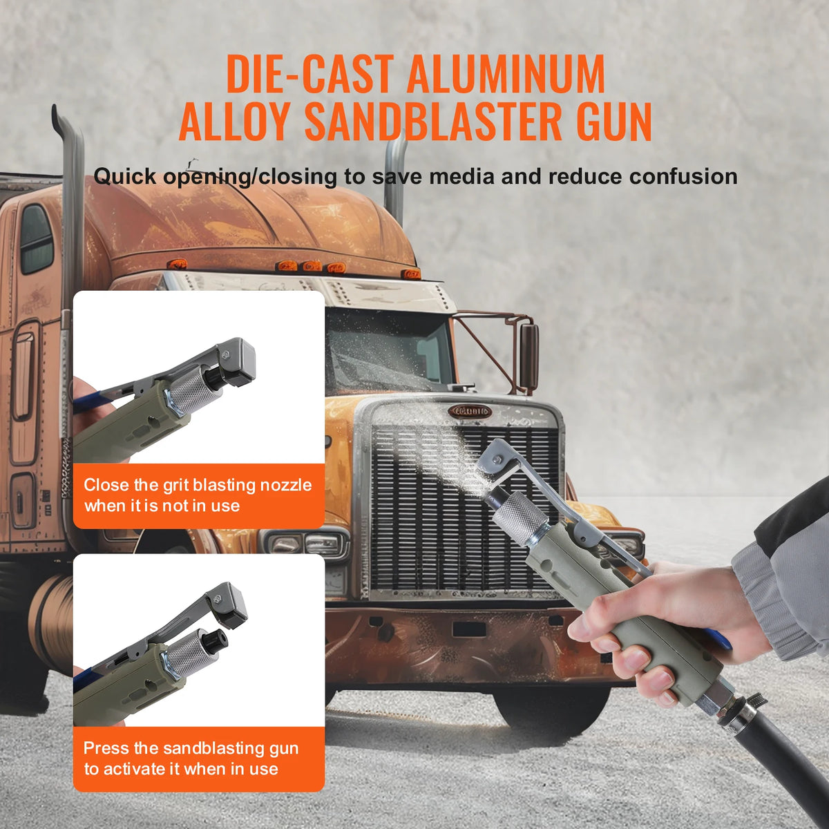 Succebuy 5/10/20 Gallon Sand Blaster 60-110 Psi Air
