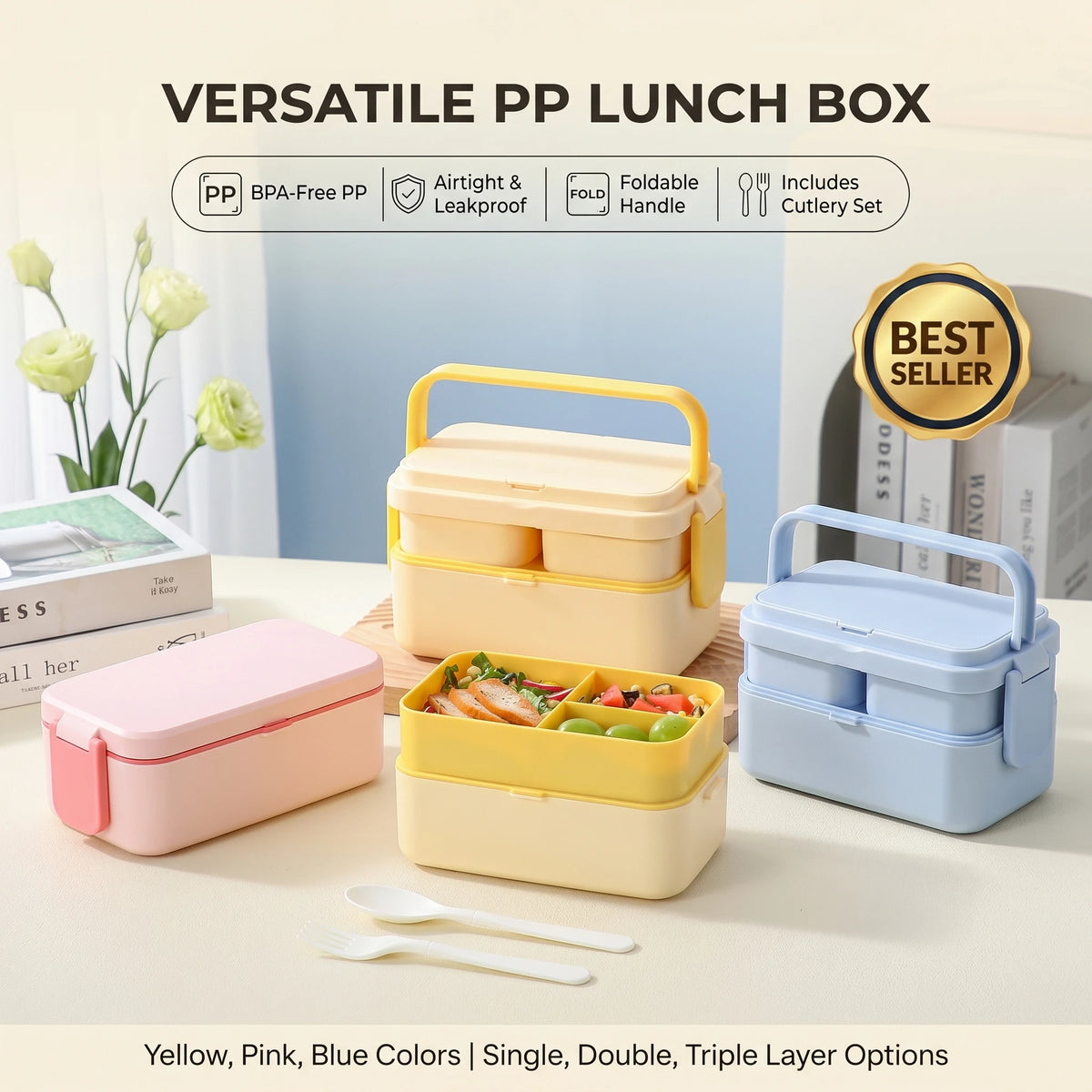 Magic Bento Box Double Layer Lunch Box Meal