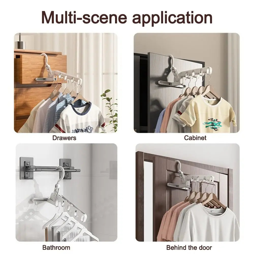 Foldable Clothes Drying Rack Five-Hole Angle Adjustable Clothes