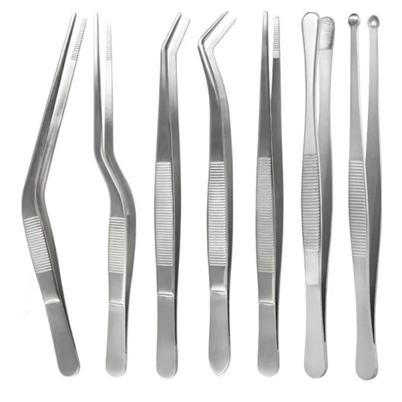 Stainless Steel Plating Tongs Pro Chef Serving Tongs