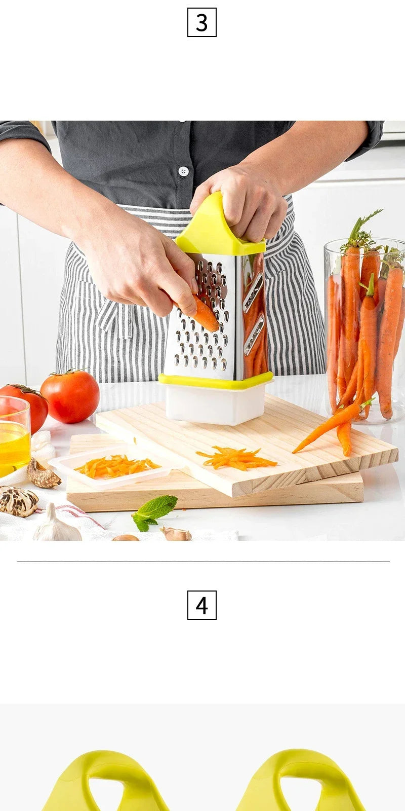 Multipurpose Grater Vegetable Slicer Four-Side Box Grater