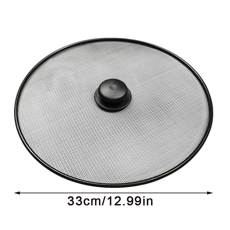 Black Splatter Screen Anti Grease Frying Pan Oil