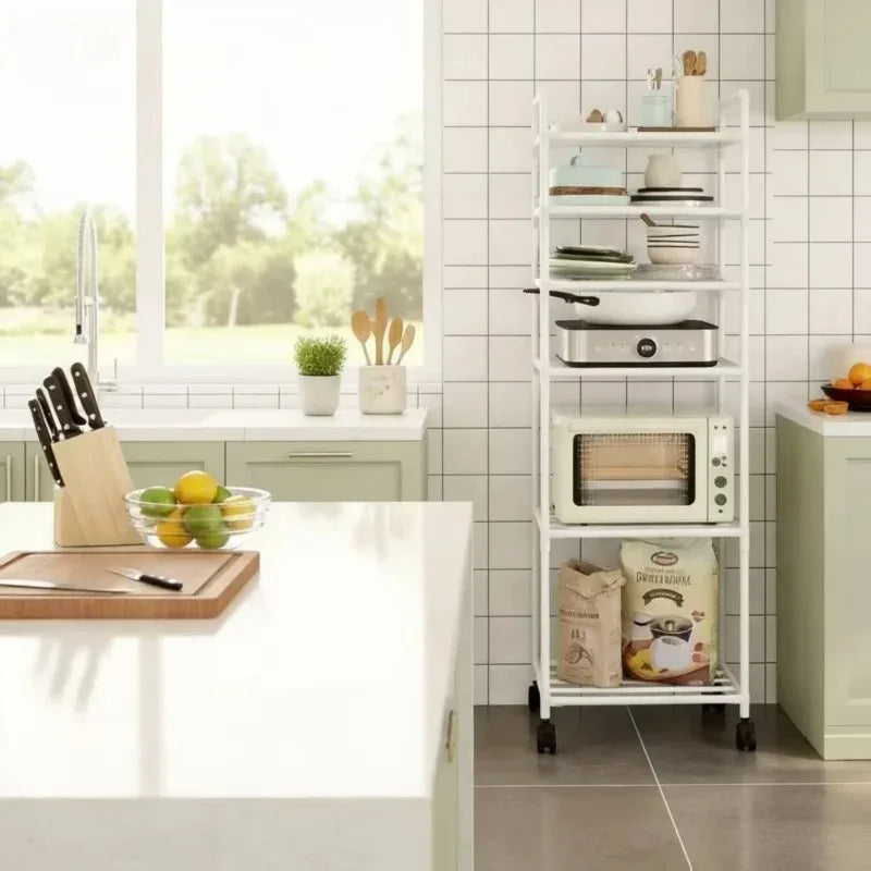 Multi-Layer Removable Storage Cart Floor-To-Ceiling Storage Rack