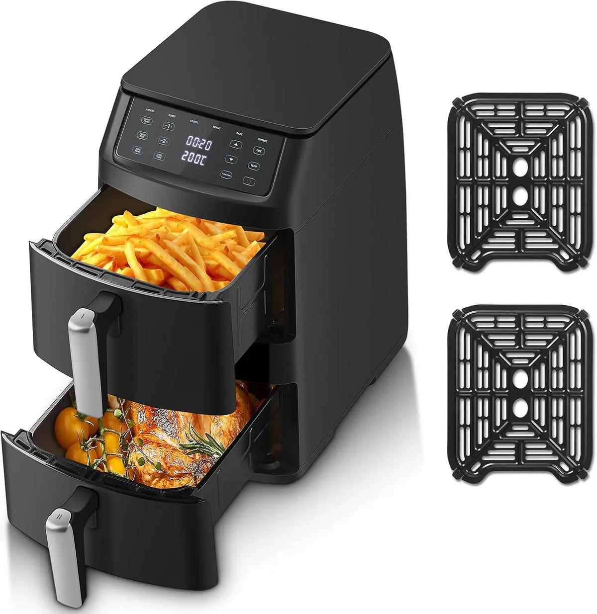Topstrong 11l Dual Basket Air Fryer 2500w Presets