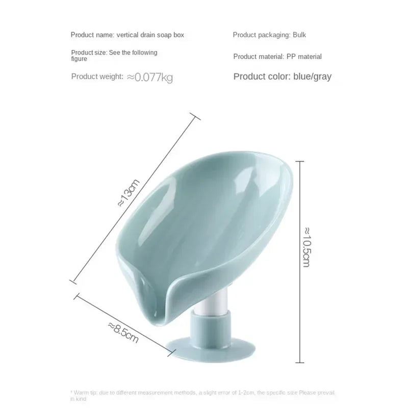 Drain Soap Holder Leaf Shape Soap Box Suction