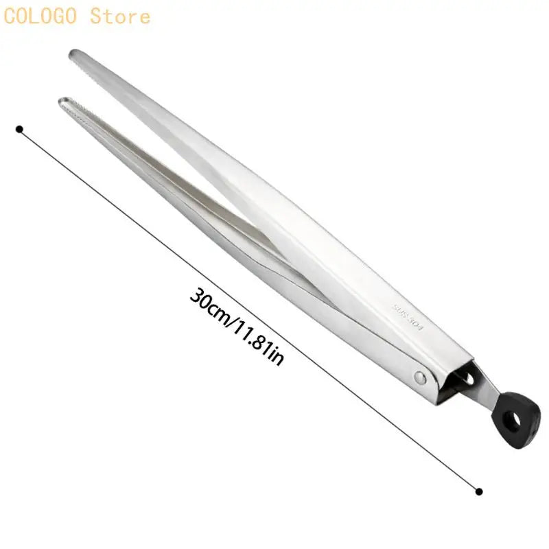 Stainless Steel Tongs Comfortable Handle Locking Adjustable Jaw