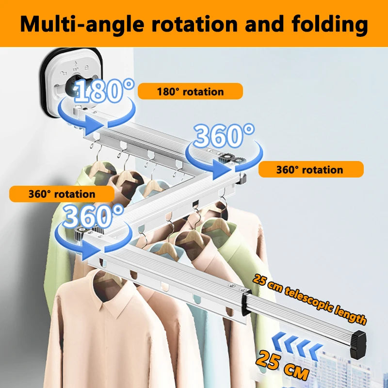 White No Punching Drying Rack Suction Cup Drying