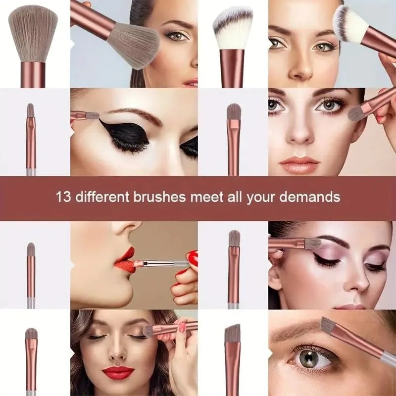13pcs Makeup Brush Brushes Cosmetic Makeup Sponge Makeup