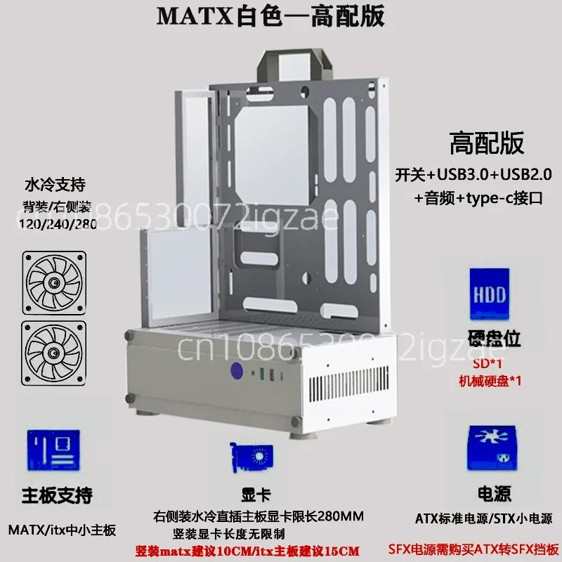Open Frame Pc Case 240/360 Liquid & Air