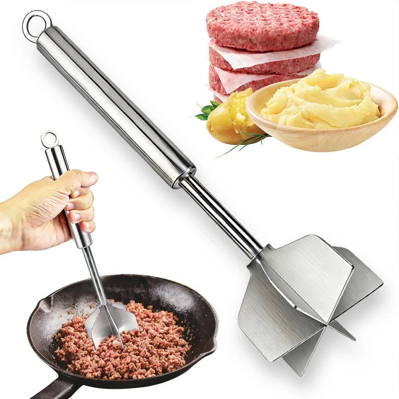 Meat Chopper 304 Stainless Steel Blades Food Masher