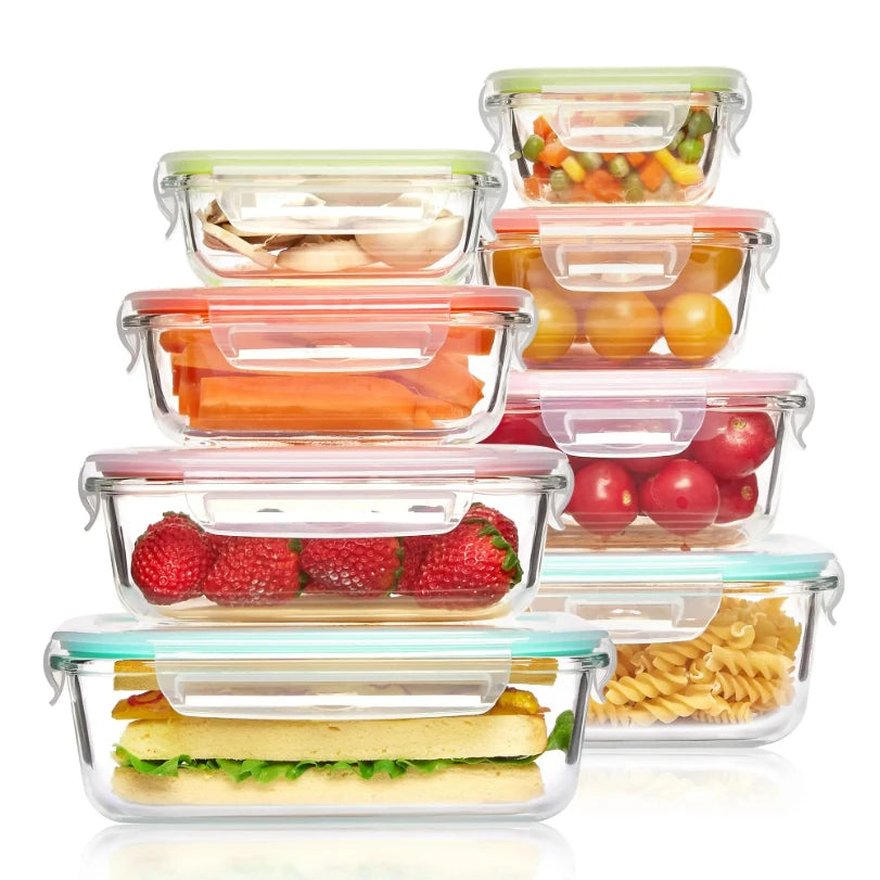 Glass Lunch Box Food Storage Containers Meal Prep