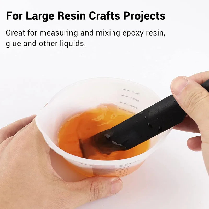 500ml & 250ml Large Silicone Measuring Cups Resin