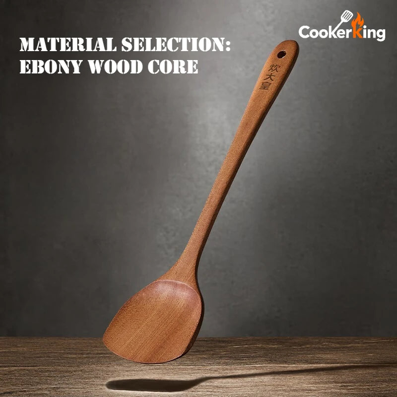 Cooker King 3-In-1 Cooking Ebony Spatula Spoon Family