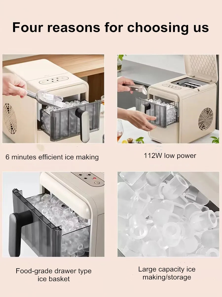Mini Automatic Ice Maker Machine Compact Dorm/Office/Caf 15kg