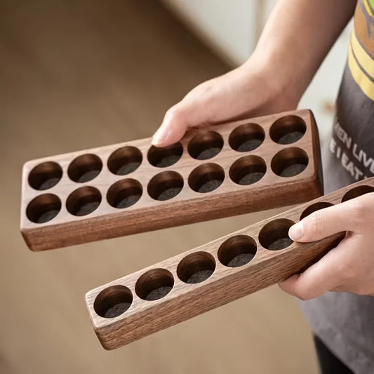 1pc Heavy-Duty Or 12-Slot Natural Wood Multi-Purpose Countertop