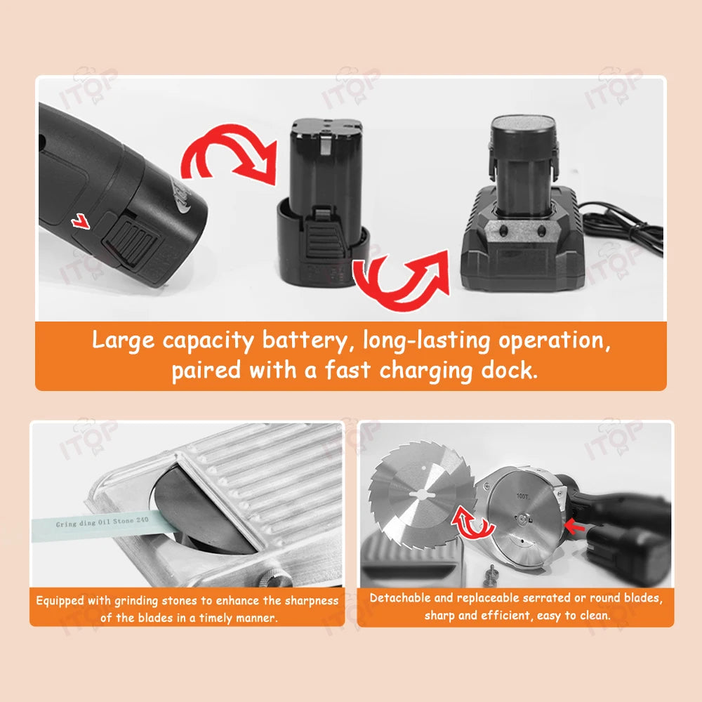 Battery Kebab Slicer Cordless Shawarma Doner Knife Battery