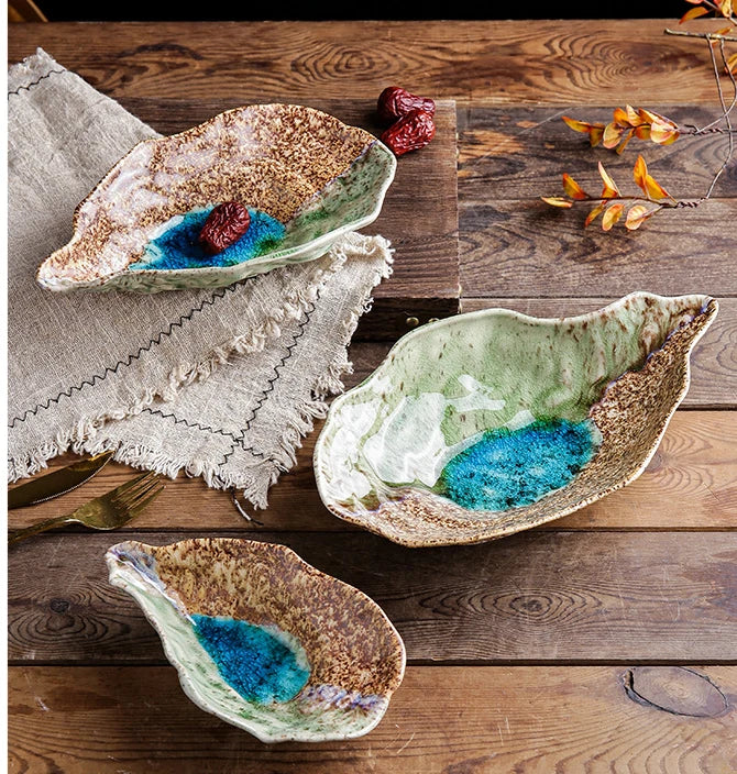 Japanese Restaurant Retro Creative Ceramic Kiln Change Tableware