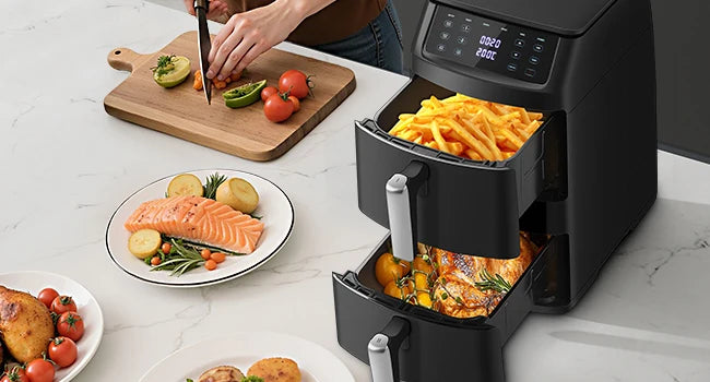 Topstrong 11l Dual Basket Air Fryer 2500w Presets