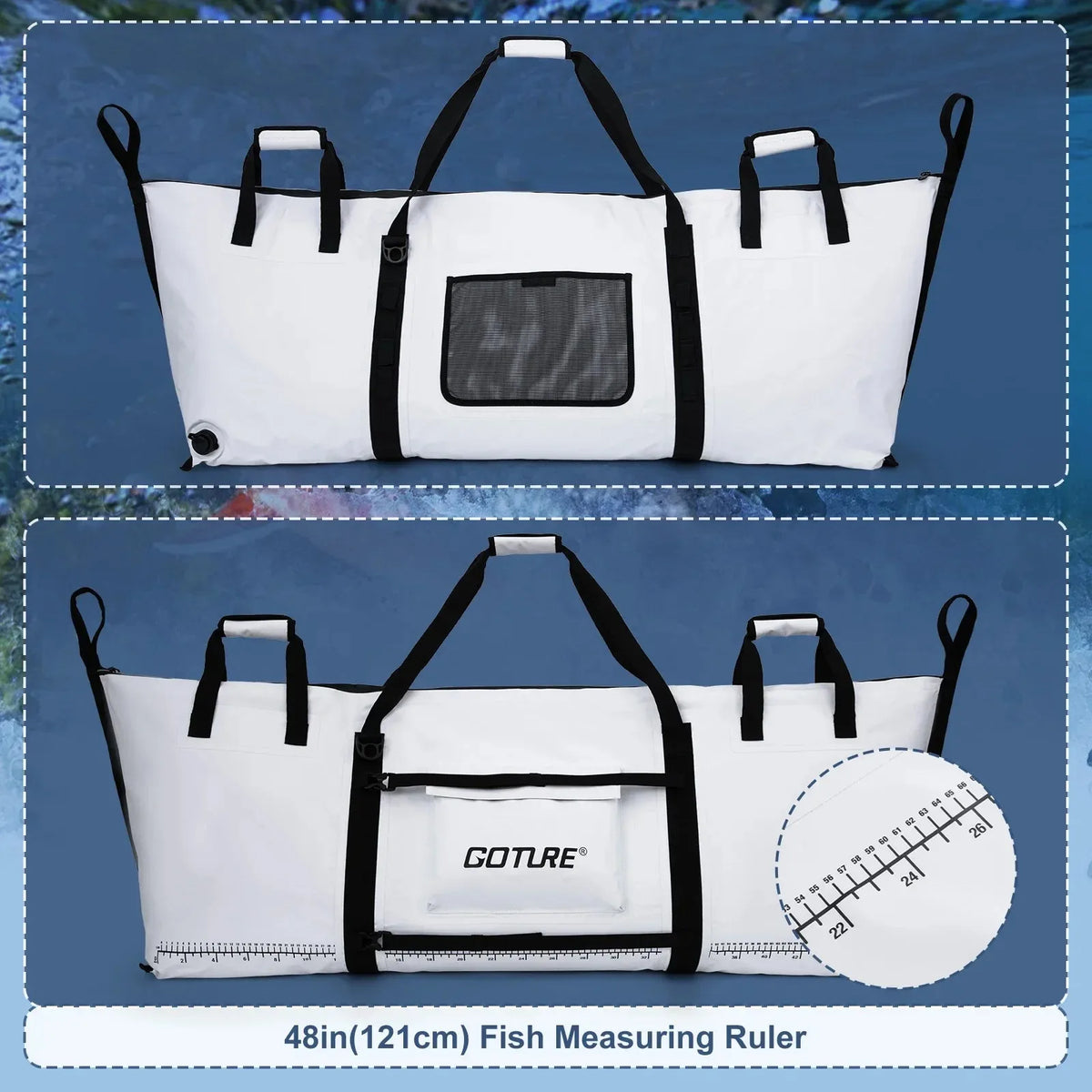 Goture Insulate Fishing Cooler Bag Waterproof 500d Pvc