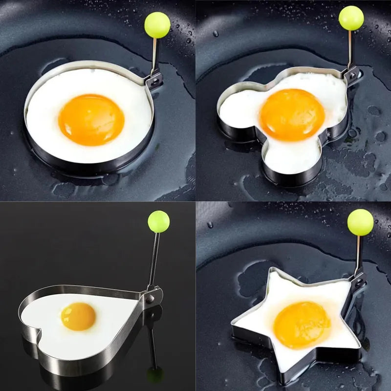 1-5pcs Stainless Steel Fried Egg Shaper Pancake Ring