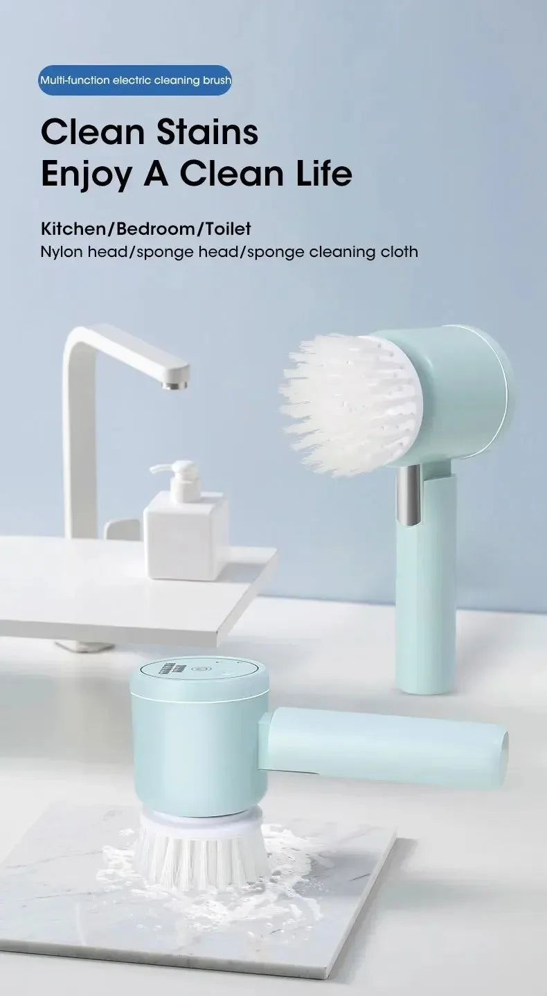 Electric Cleaning Brush Rotary Scrubber Bathroom Balcony Cleaning