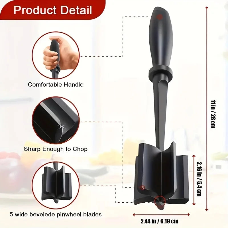 1pc Handheld Meat Chopper & Mixer Effortless Rice