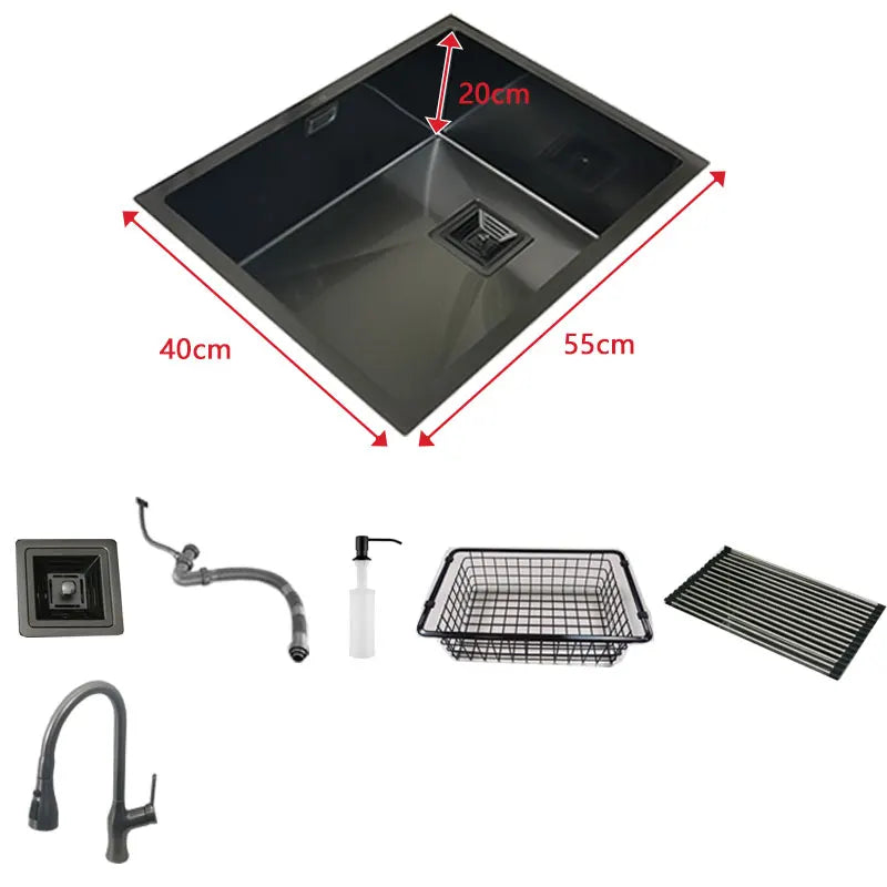 Nano Black Sink Above Counter Or Undermount Sinks