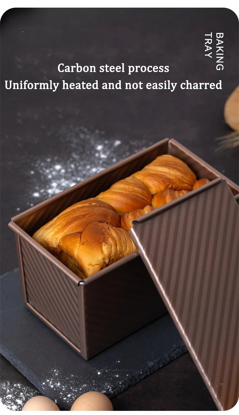 Rectangle Loaf Pan Baking Toast Pullman Box Tray