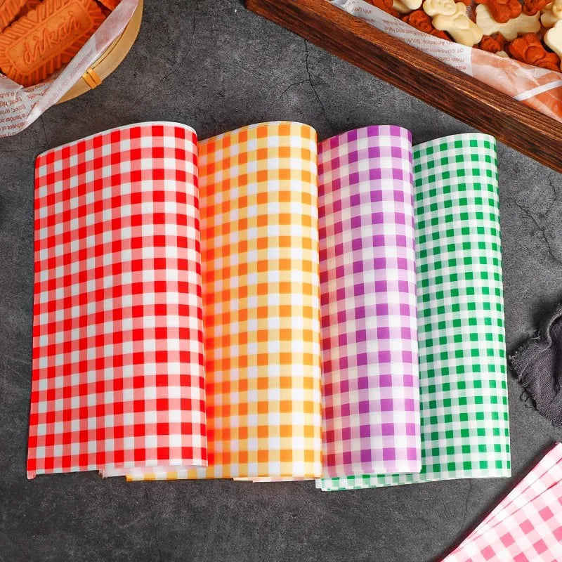25/50pcs Oilpaper Wrapping Paper Bread Sandwich Burger Fries