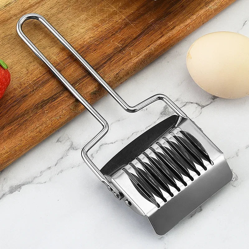 Stainless Steel Noodle Lattice Roller Dough Cutter Pasta