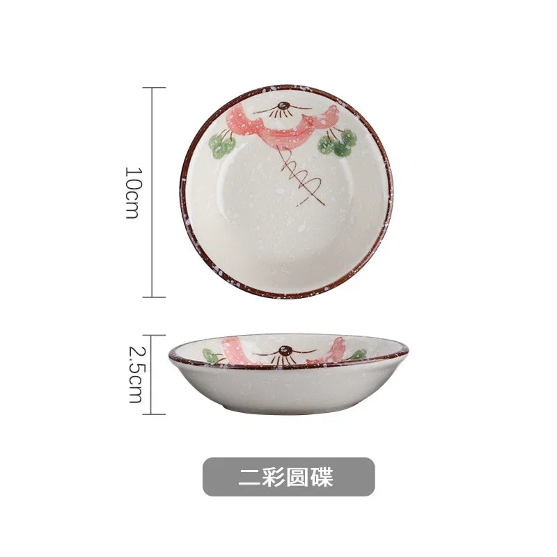 Ceramic Seasoning Dish Japanese Willow Porcelain Taste Dish
