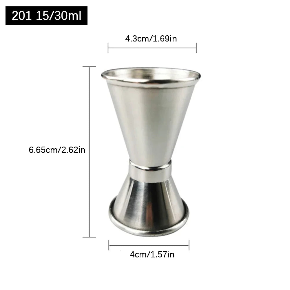 Stainless Steel Measuring Cups 15/30ml 25/50ml 30/60ml Bar