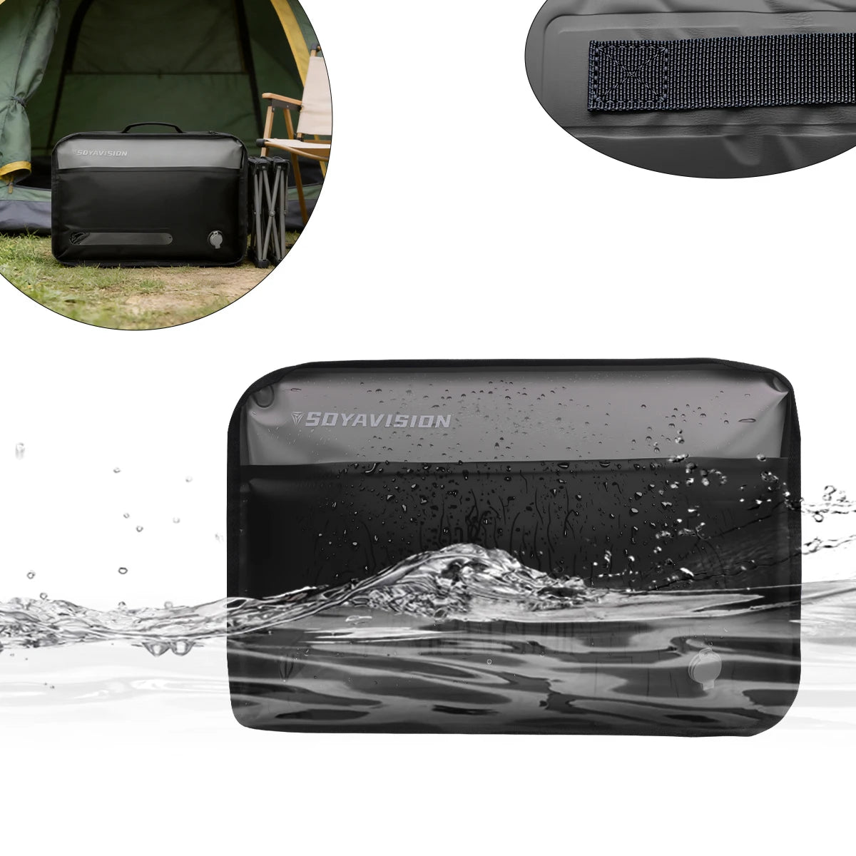 Black Large Waterproof Travel Vacuum Bag Reusable Storage