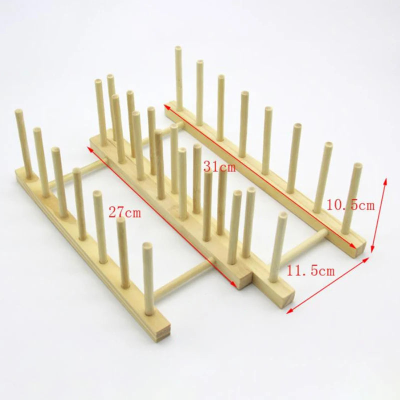 Wooden Dish Drainer Rack Plate Dish Drying Rack
