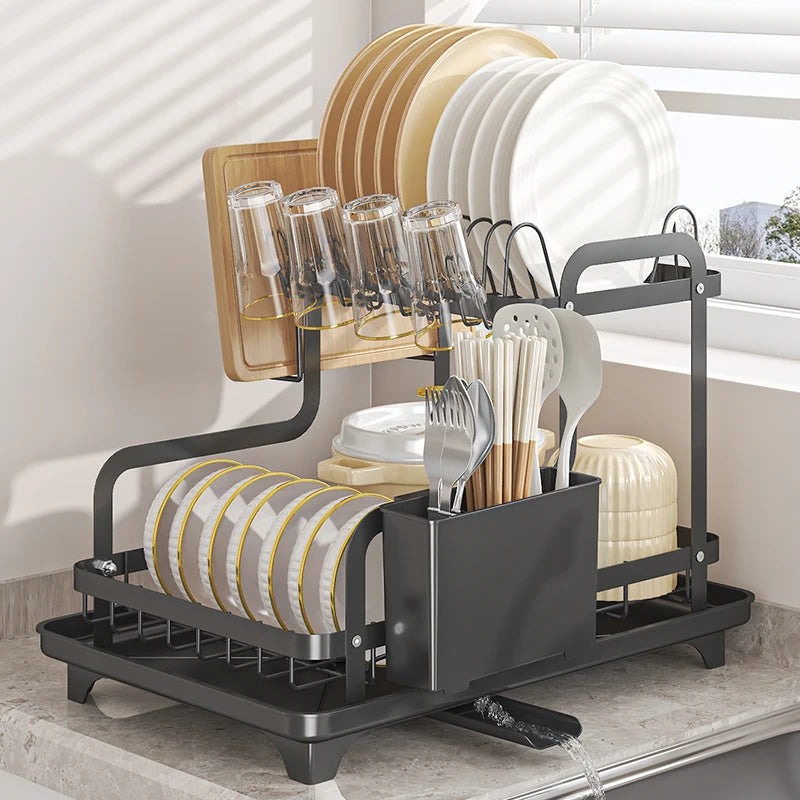 Dish Drying Rack Tier Over Sink Dishrack Strainer
