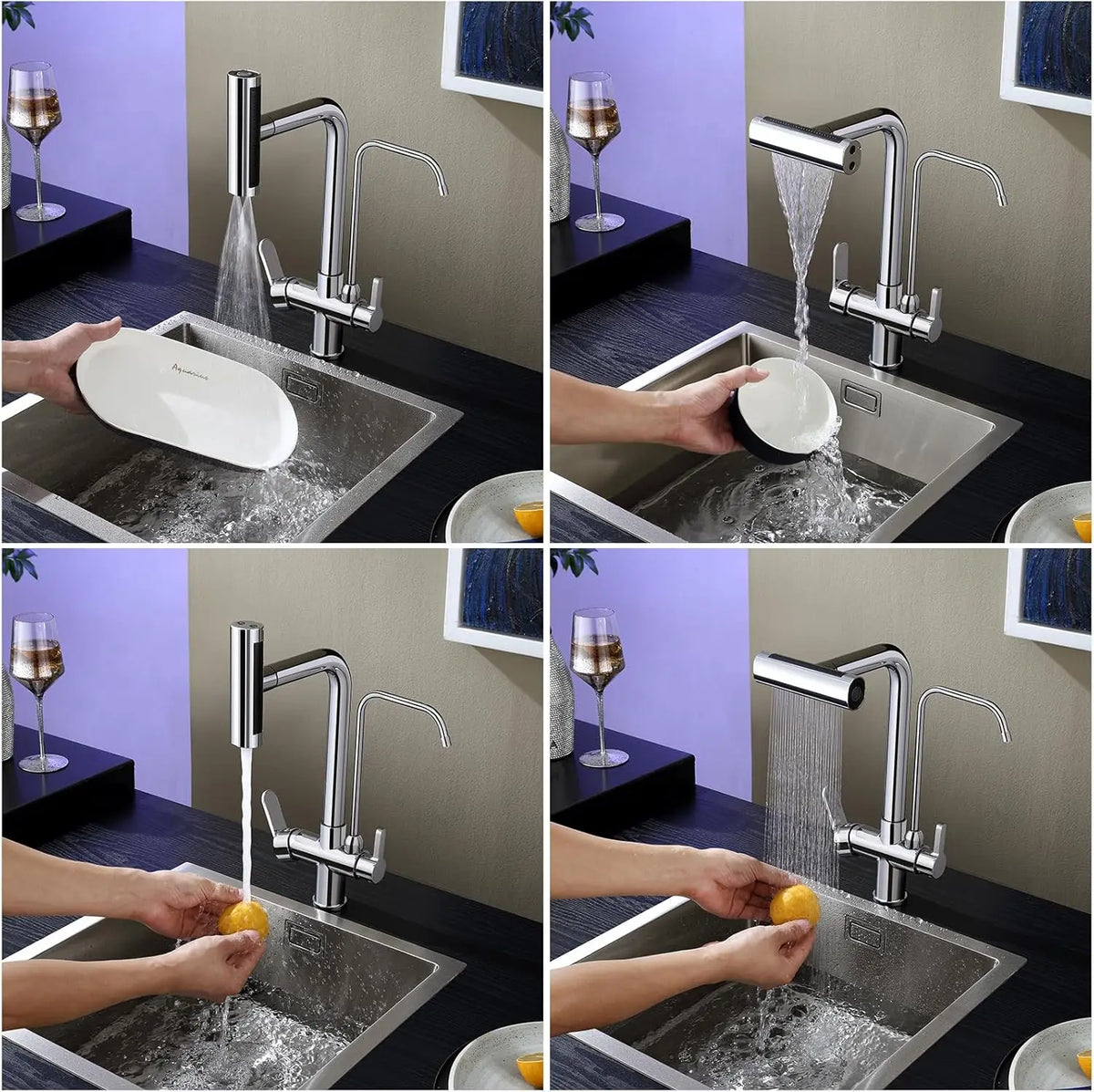 Feiyu Touch Filter Sink Faucet Pull Down Cold