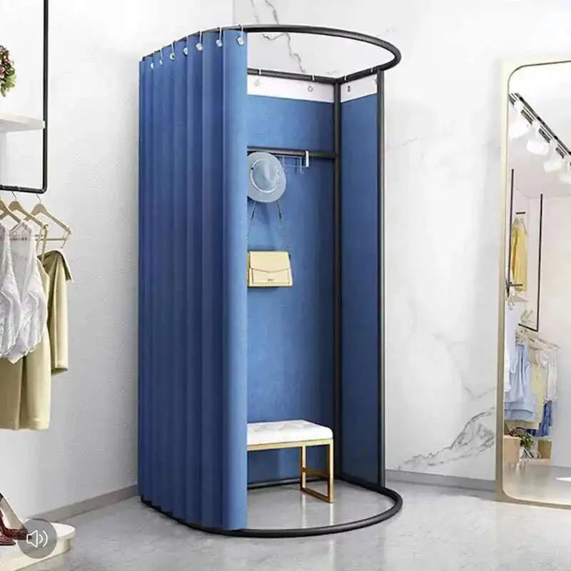 Simple Mobile Curtain Storage Rack Movable Temporary Dressing