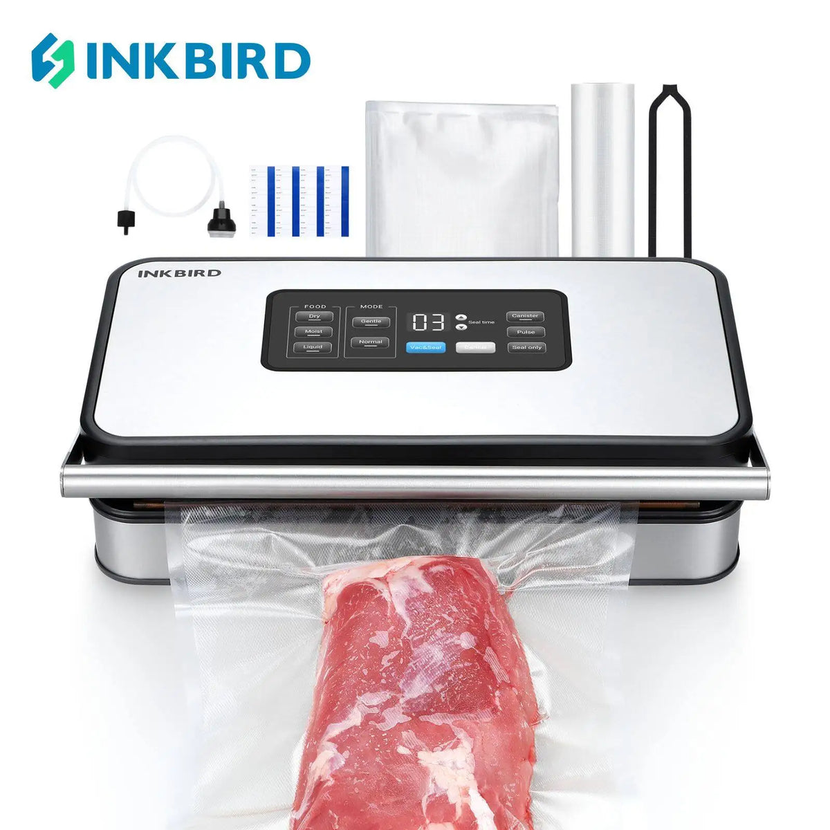 Inkbird Ink-Vs04 Large Vacuum Sealer Dry/Wet/Liquid Food Sealed