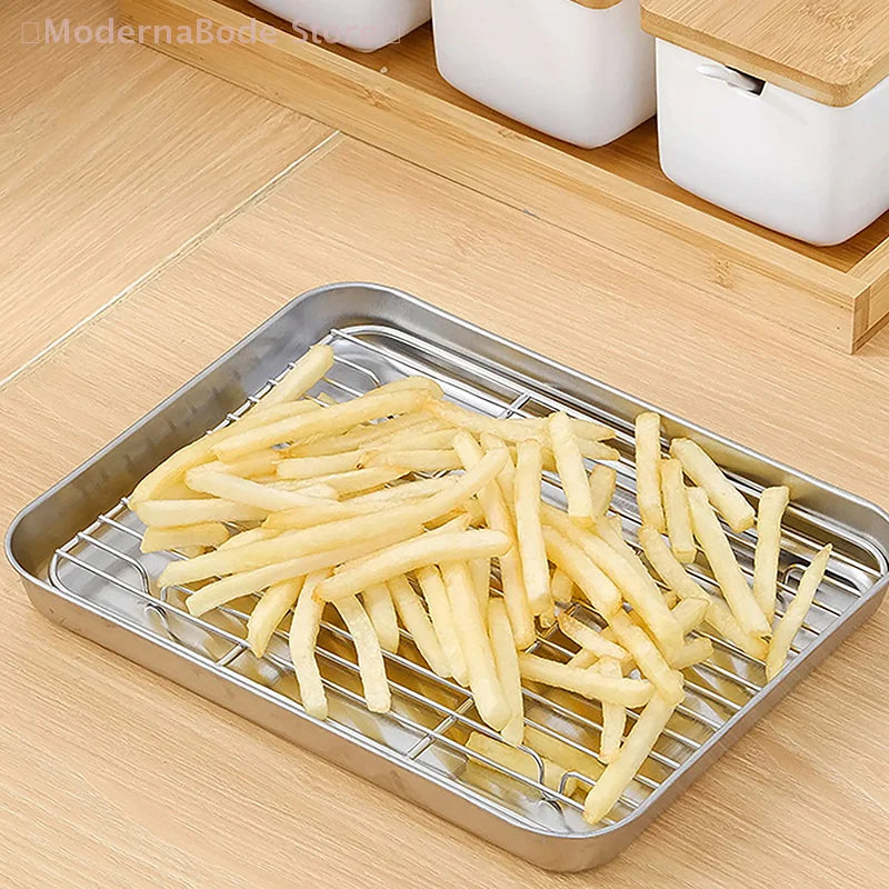 Stainless Steel Baking Pan Tray Wire Rack Cake