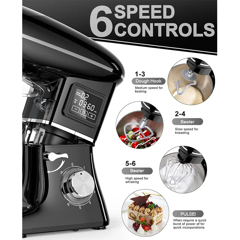 Commercial Stand Mixer 1500w 5l Stainless Steel Bowl