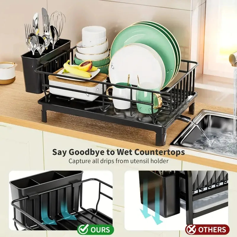 Rustproof Dish Drying Rack Countertop Dish Rack Dish