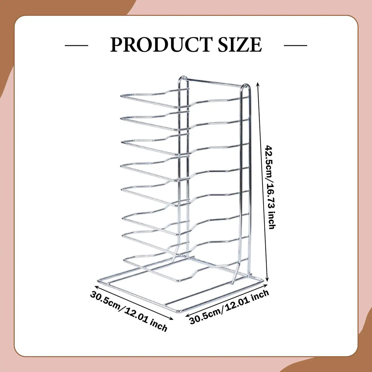 Pizza Rack Stand Multipurpose Heavy Duty Storage Space