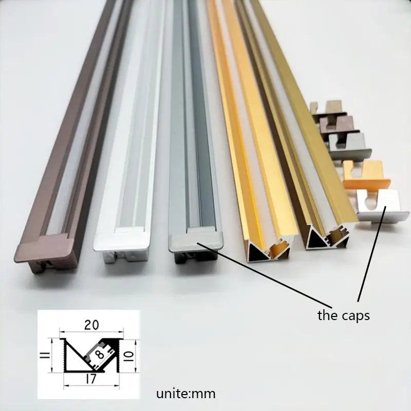 Aluminum Profile Bar Light Led Recessed Hidden 45degree