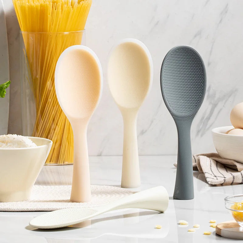 1pcs Food Grade Silicone Rice Spoon Non-Stick Cooking