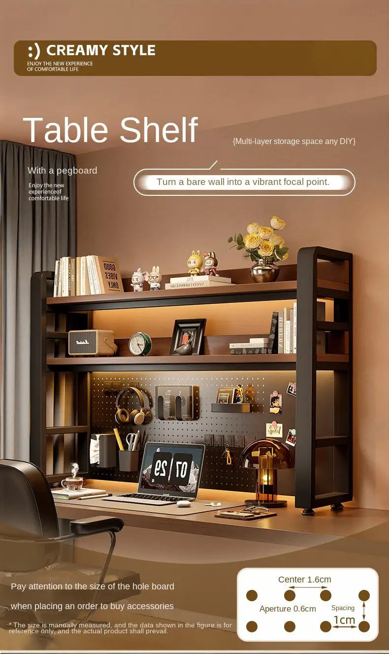 Desktop Shelving Unit Pegboard Desk/Computer Desk Multi-Layer